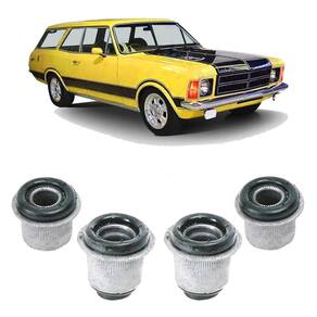 Jogo 4 bucha dianteira leque chevrolet caravan 1975 a 1983