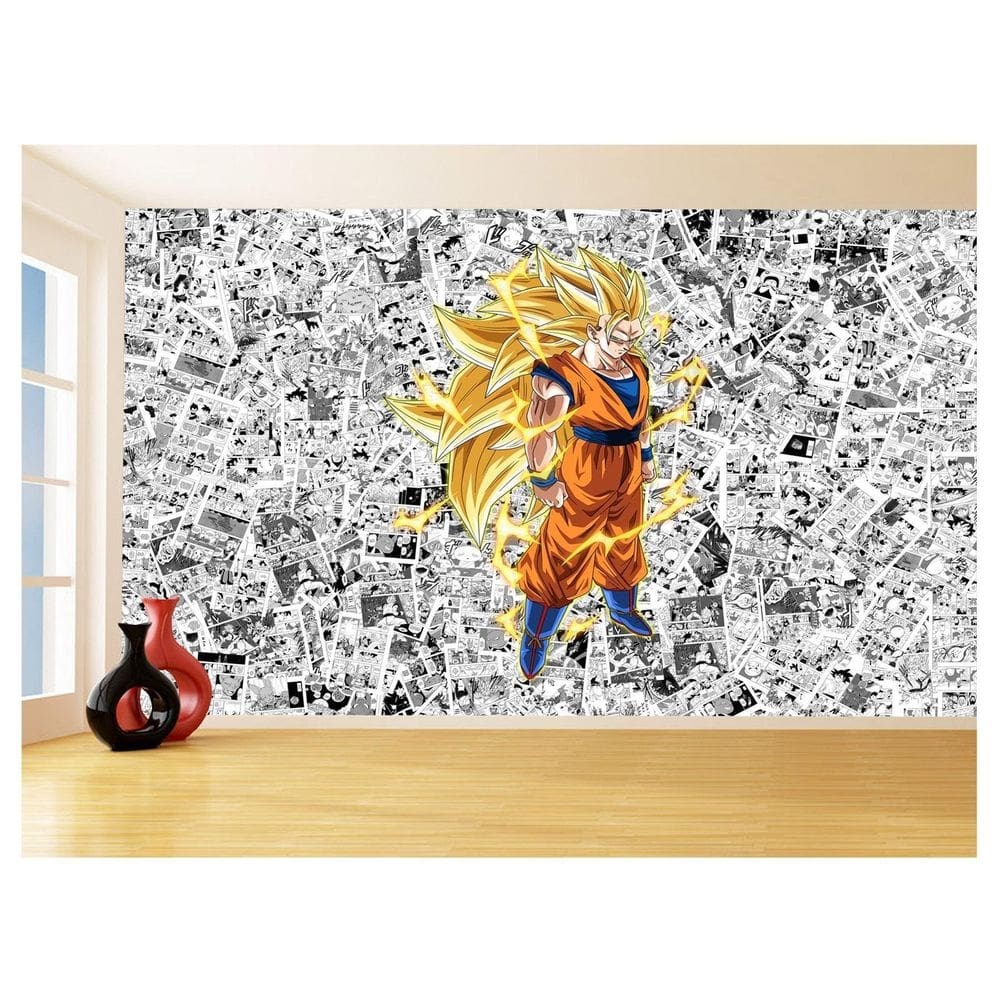 Papel De Parede Dragon Ball Goku Página Manga 3,5M Dbz541