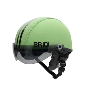 Capacete coquinho br 101 verde pastel vision fume m
