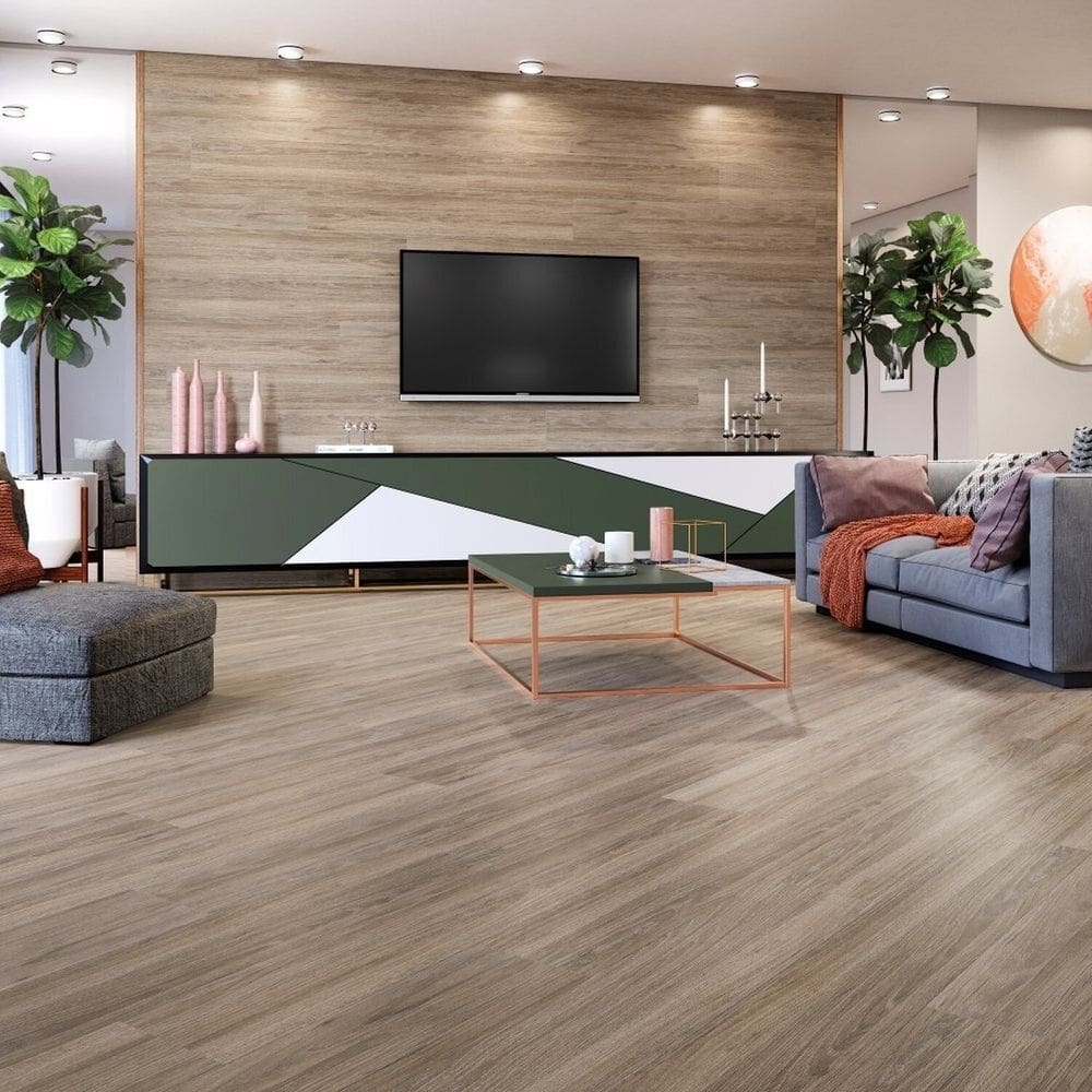 Piso Laminado 21,7cm X 7mm X 1,35m Prime Click Eucafloor - caixa com 2,36 Unidade - Carvalho Canela