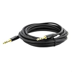 Cabo p10 para p10 estéreo profissional preto 15m