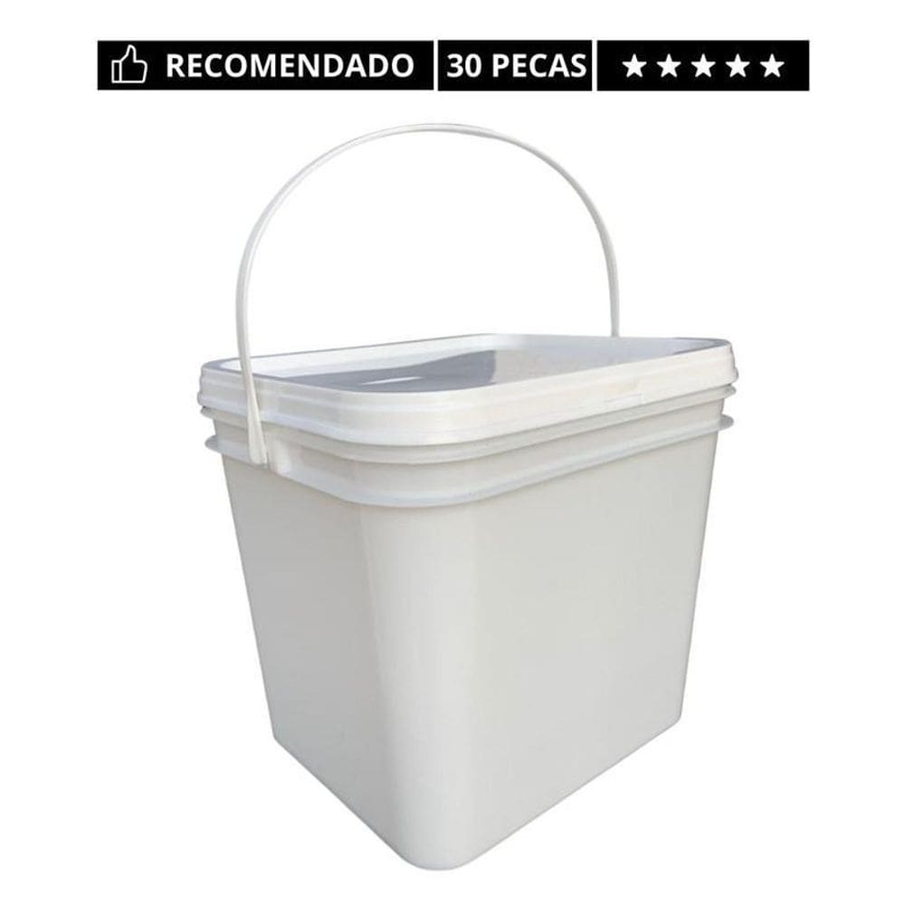 Galão 3l retang tampa lacre-30 un