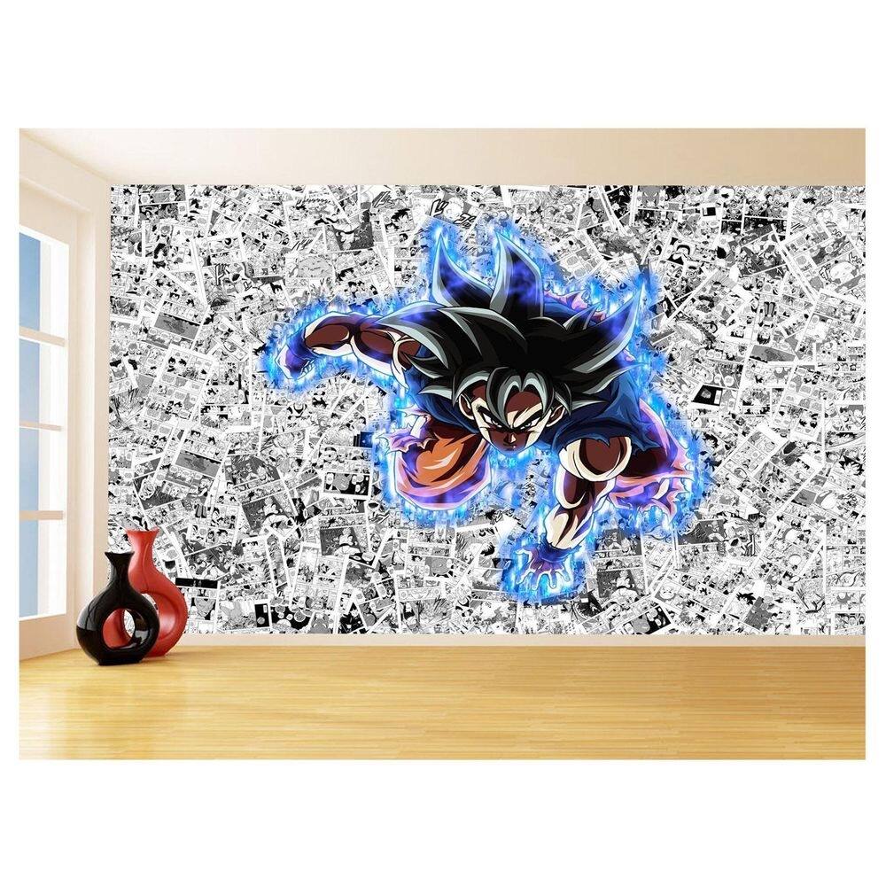 Papel De Parede Dragon Ball Goku Super Sayajin 3,5M Dbz570