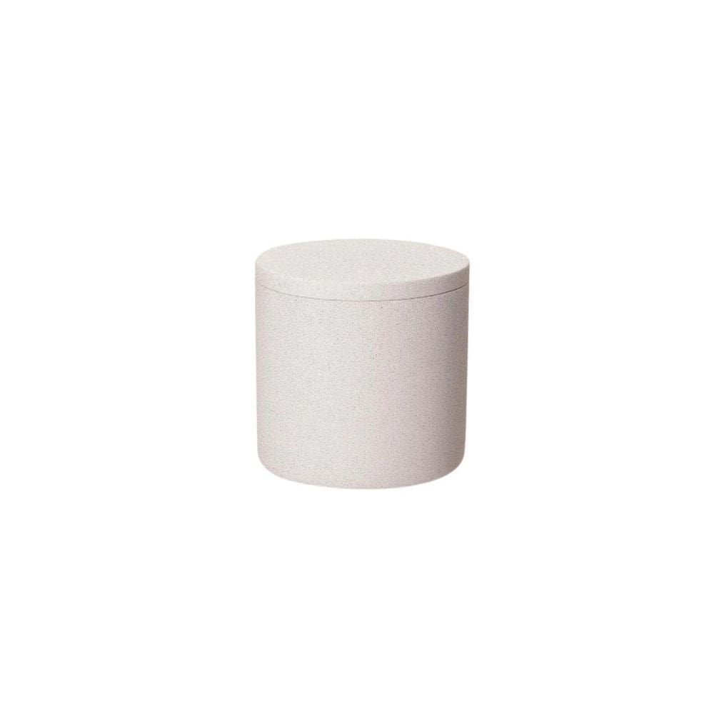Pote porta-algodão em cimento off white