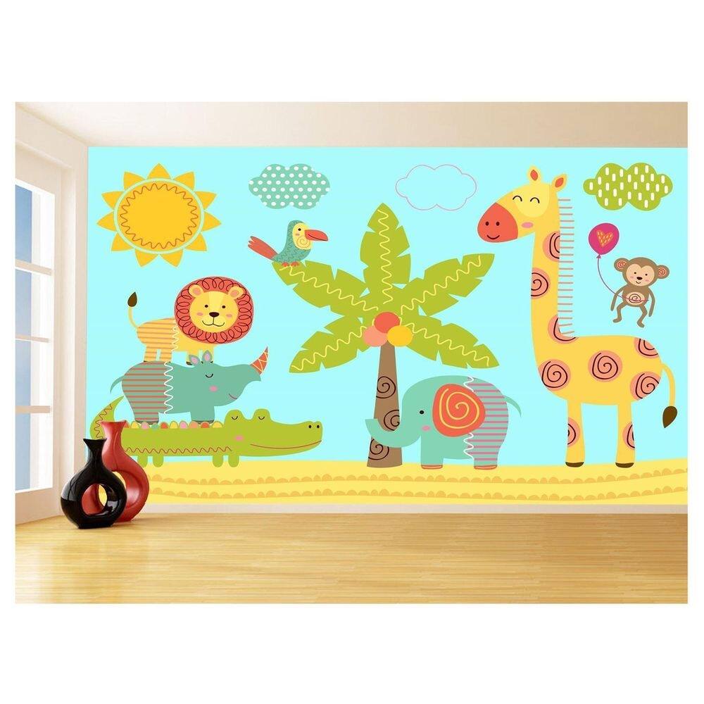 Papel De Parede Infantil Zoo Safari Leão Baby 3,5M Azs331