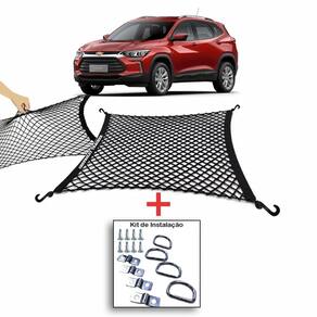 Rede porta malas tracker + kit de argolas para fixação