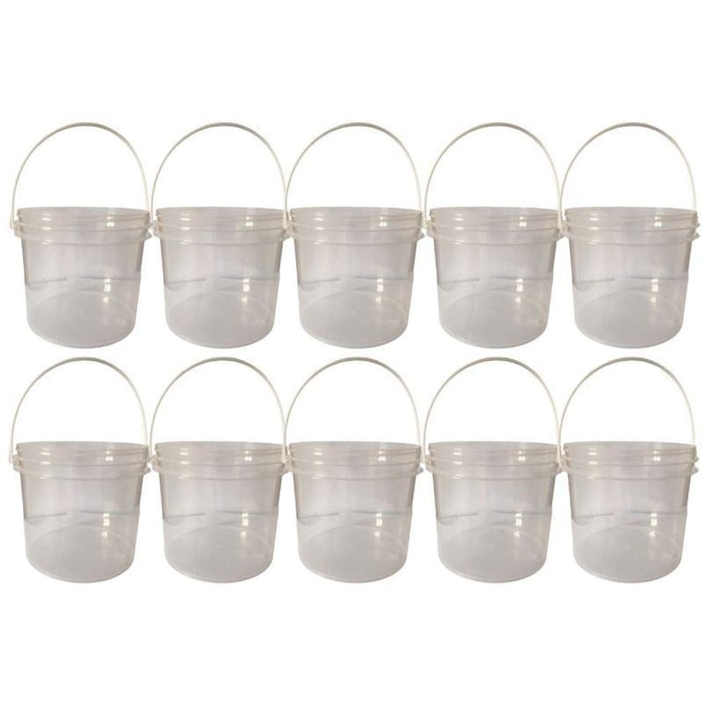 Balde transp 2.2l alça plast p colocar no freezer 10 pçs