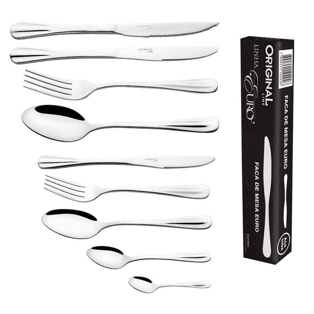 Garfo e faca inox 108pçs- bar, restaurante, talheres