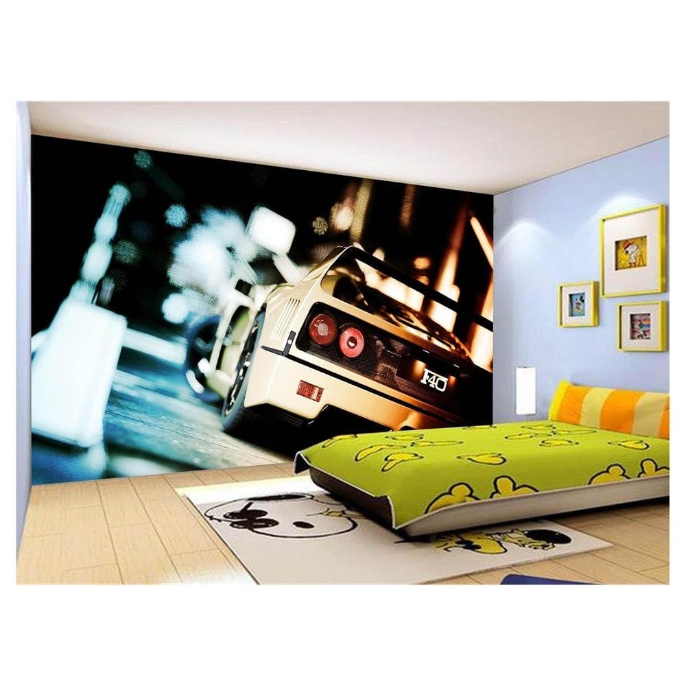 Papel De Parede 3D Carro Antigo Ferrari Classica 3,5M Cxr65