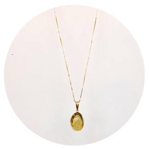 Colar em ouro 18k green gold natural e legítima - p. vecchio