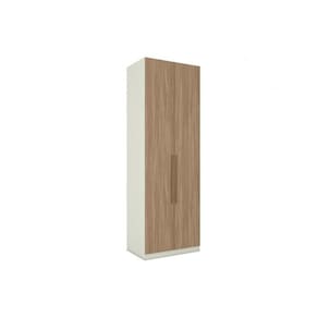 Módulo de Quarto Casal Guarda Roupa MC03 Seletto c/ 2 Portas Correr e 3 Gavetas Areia/Jequitibá - Henn
