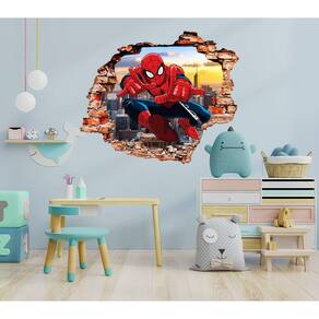 Adesivo De Parede Buraco Falso Homem Aranha Mod07