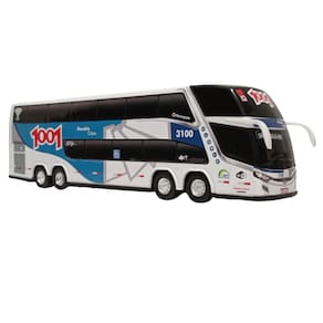 Carrinho em miniatura ônibus 1001 2 andares