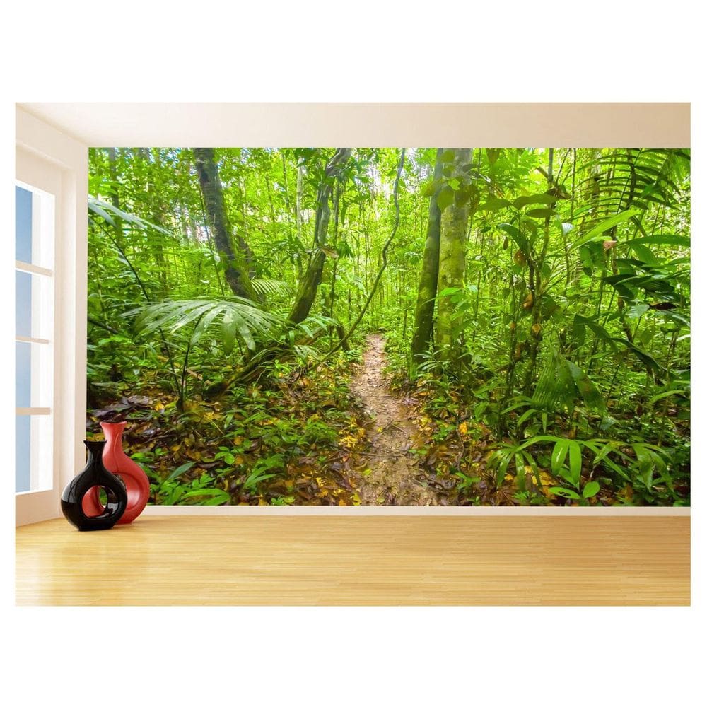 Papel De Parede Floresta Tropical Caminho Luz 3,5M Xna227