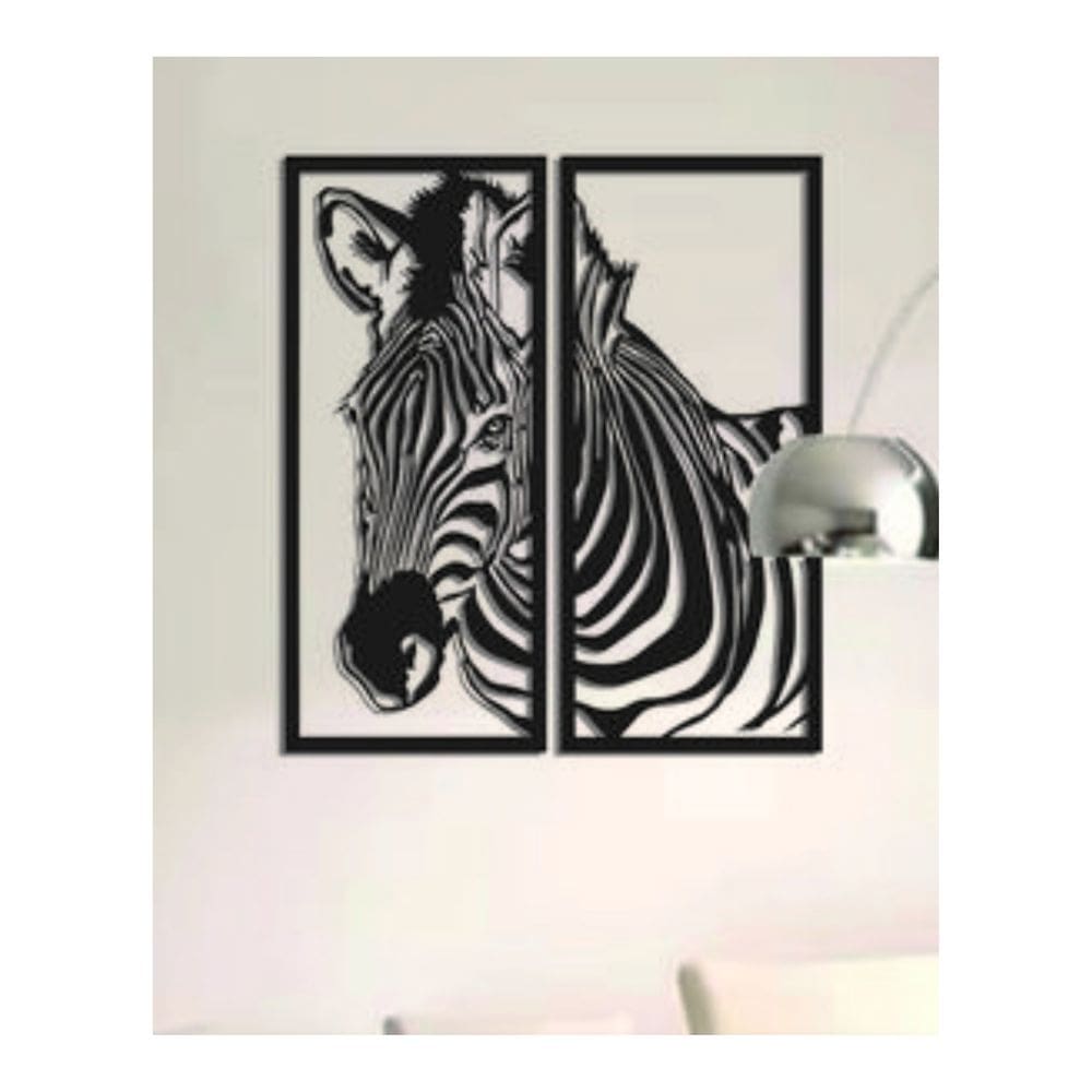 Imagem decorativa feita à mão Zebra 3mm MDF Madeira 20cm x 40cm