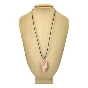 Colar Em Couro Grego E Prata Quartzo Rosa Bruto - P. Vecchio