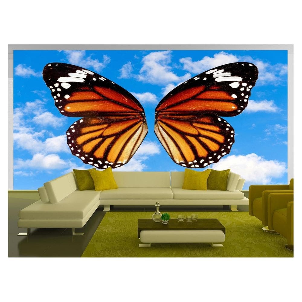 Papel De Parede 3D Arte Asas Selfie Insta Cores 3,5M Tra300