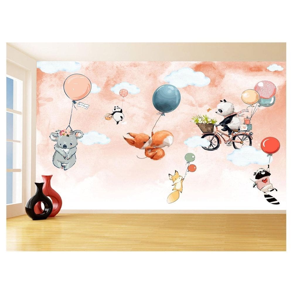 Papel De Parede 3D Infantil Bichinos Floresta 3,5M Azs373