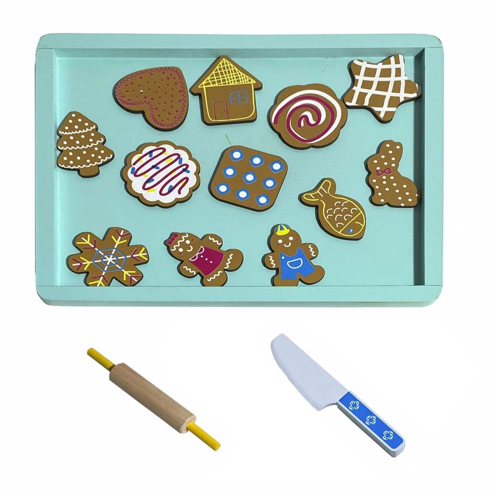 Kit confeiteiro montessori madeira 16 pcs