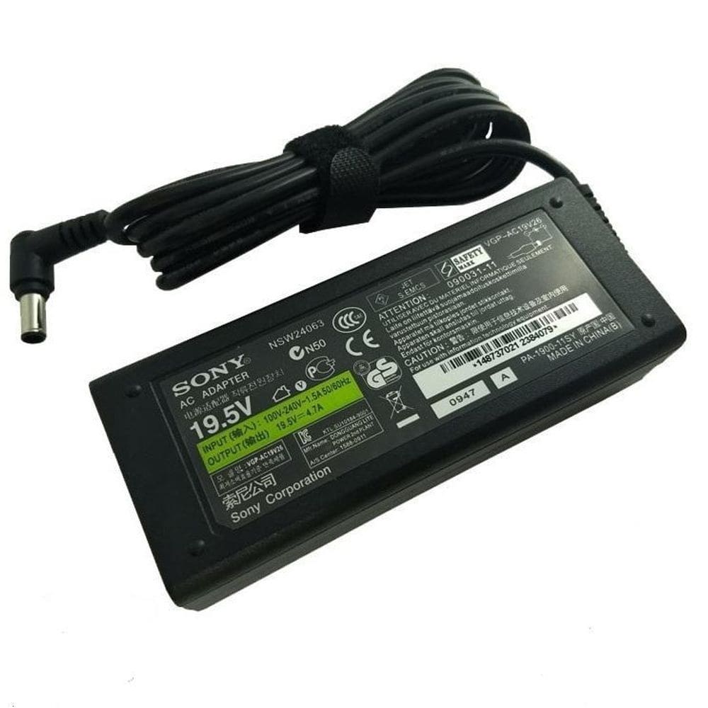 Fonte sony vaio vgp-ac19v38 90w 19,5v 4.7a