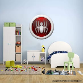 Adesivo De Parede Escudo Do Homem Aranha
