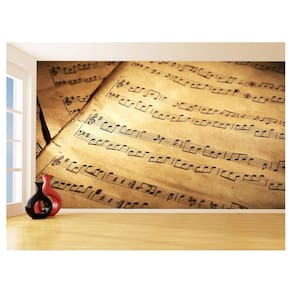 Papel De Parede Musica Partituras Nota Musical 3,5M Mus88