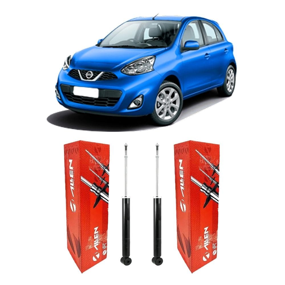 Kit 2 amortecedor suspensão traseira nissan march 2016-2018