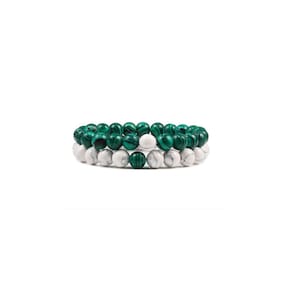 Conjunto de pulseiras unissex para casais Mod Duo Stone Bracelet