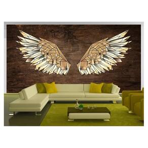 Papel De Parede 3D Arte Asas Selfie Insta Cores 3,5M Tra234