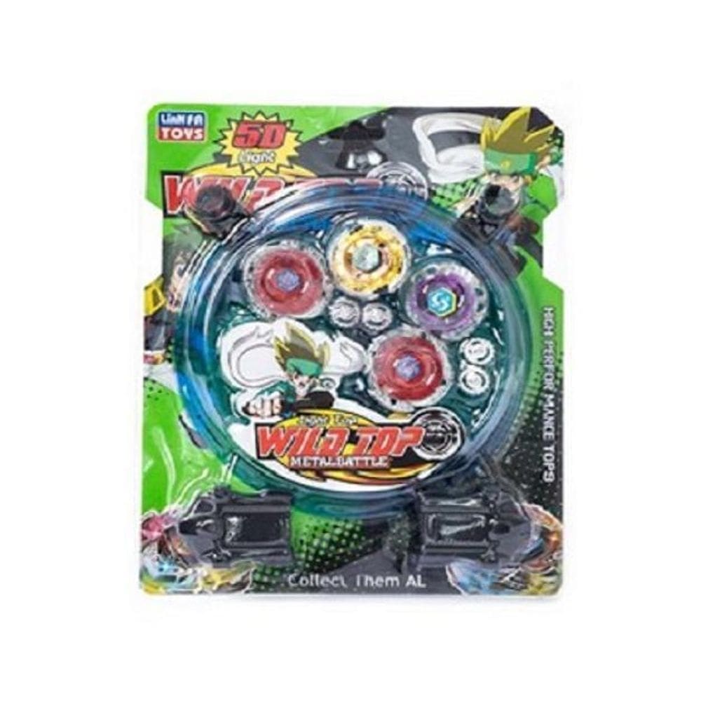 Kit tornado beyblade brinquedo infantil com 5 peças