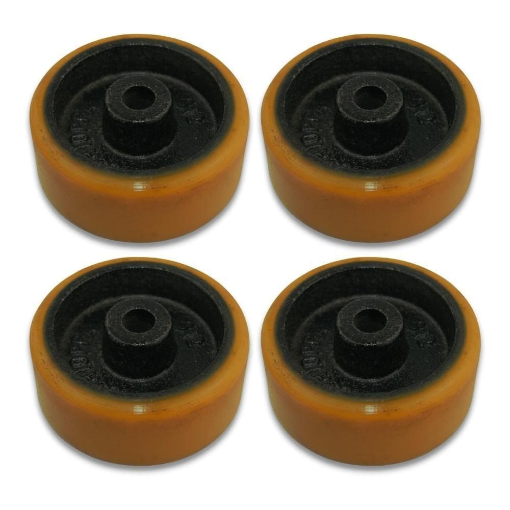 Kit Roda 312 Ferro Com Poliuretano Anti Risco 170Kg 4Un
