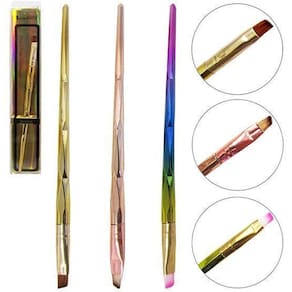 Pincel para make cerda diagonal colors profissional 17cm