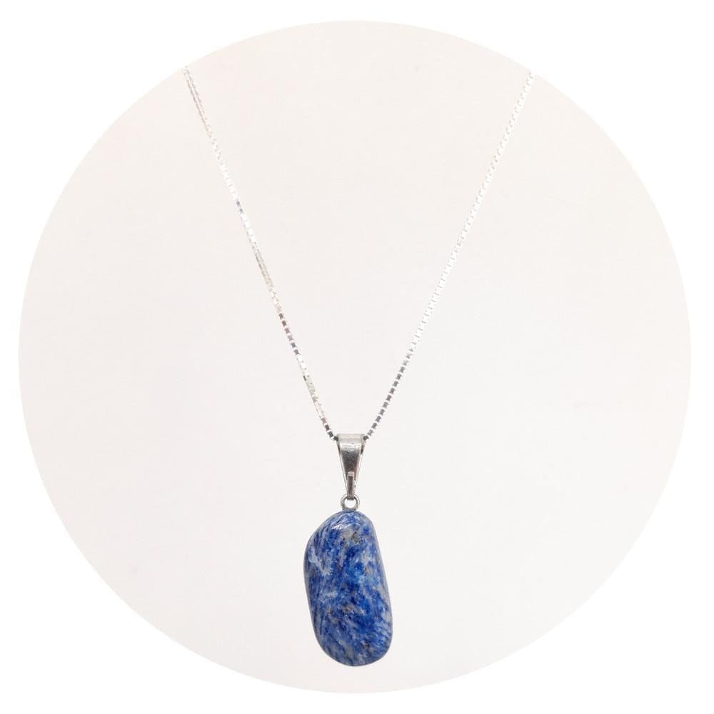 Pingente prata 925 lapis lázuli natural legítima p. vecchio