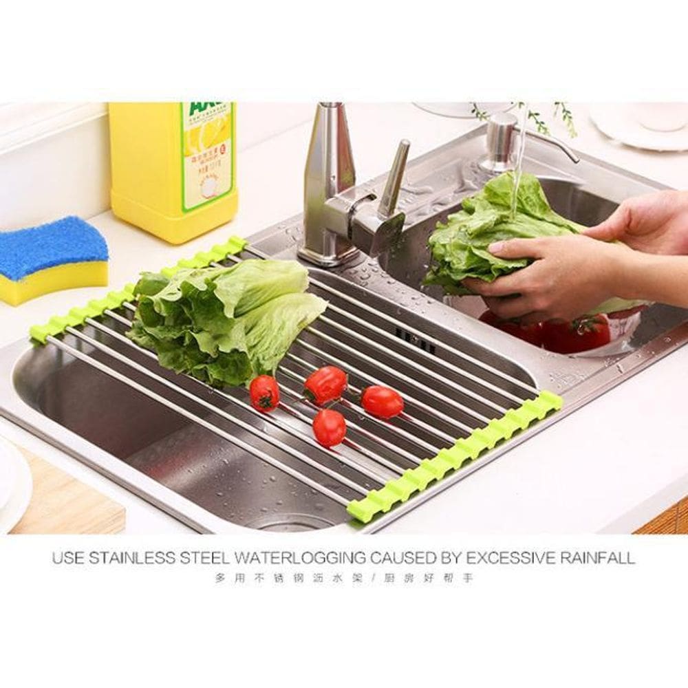 Kit 2 escorredor esteira inox louça legumes talher copos