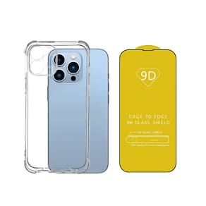 Capa e folha de vidro de mica completa para 13 Pro Max