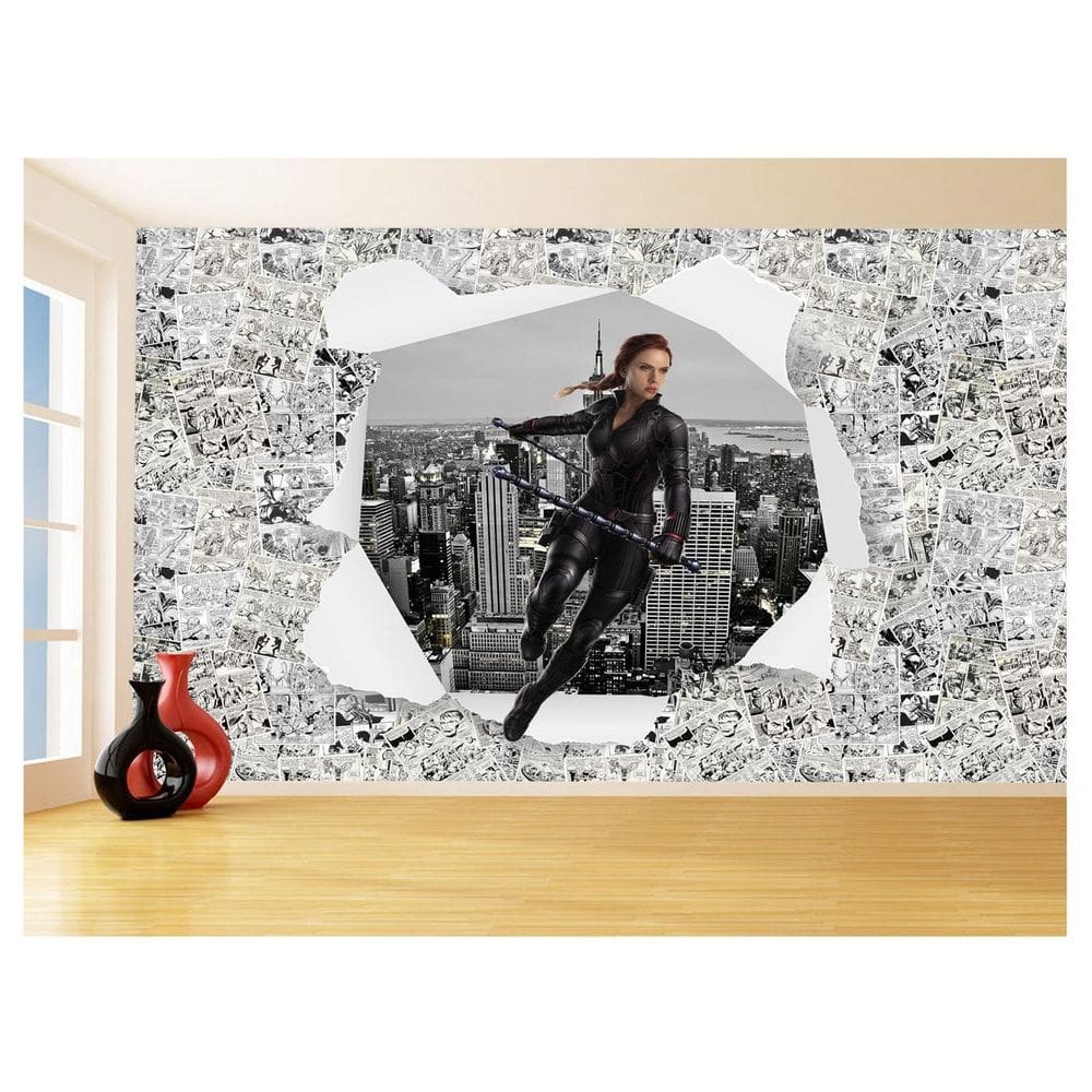 Papel De Parede 3D Heróis Página Quadrinhos Hq 3,5M Nhma270