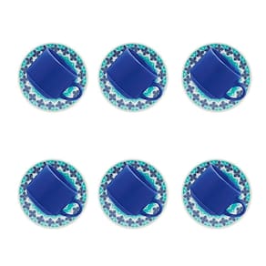 Conjunto de xícaras 180 ml com pires 12 pç lola azul oxford