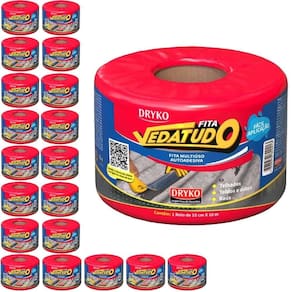 Fita Asfáltica Vedatudo 10 cm X 10 m 20 Unidades DRYKO