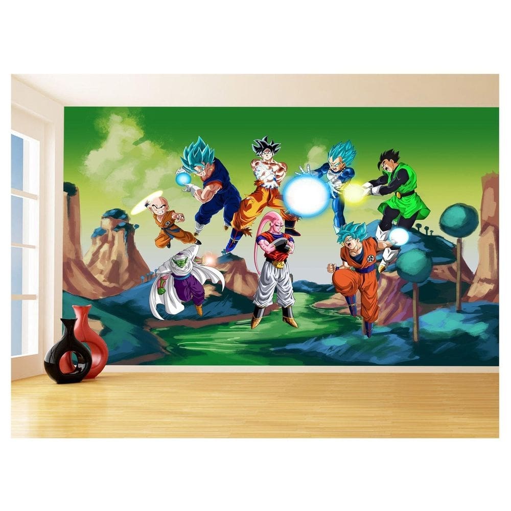 Papel De Parede Dragon Ball Goku Vegeta Anime 3,5M Dbz315