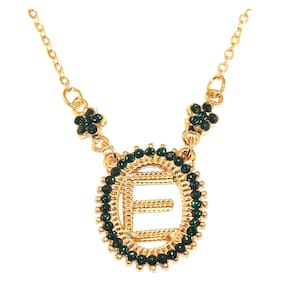 Colar inicial e lembrancinha letra folheado ouro 18k