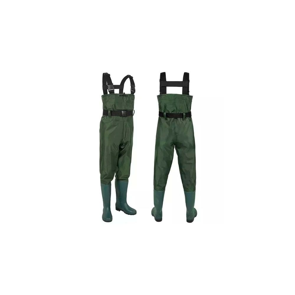 Roupa de pesca impermeável de PVC Chest Wader com botas tamanho 46
