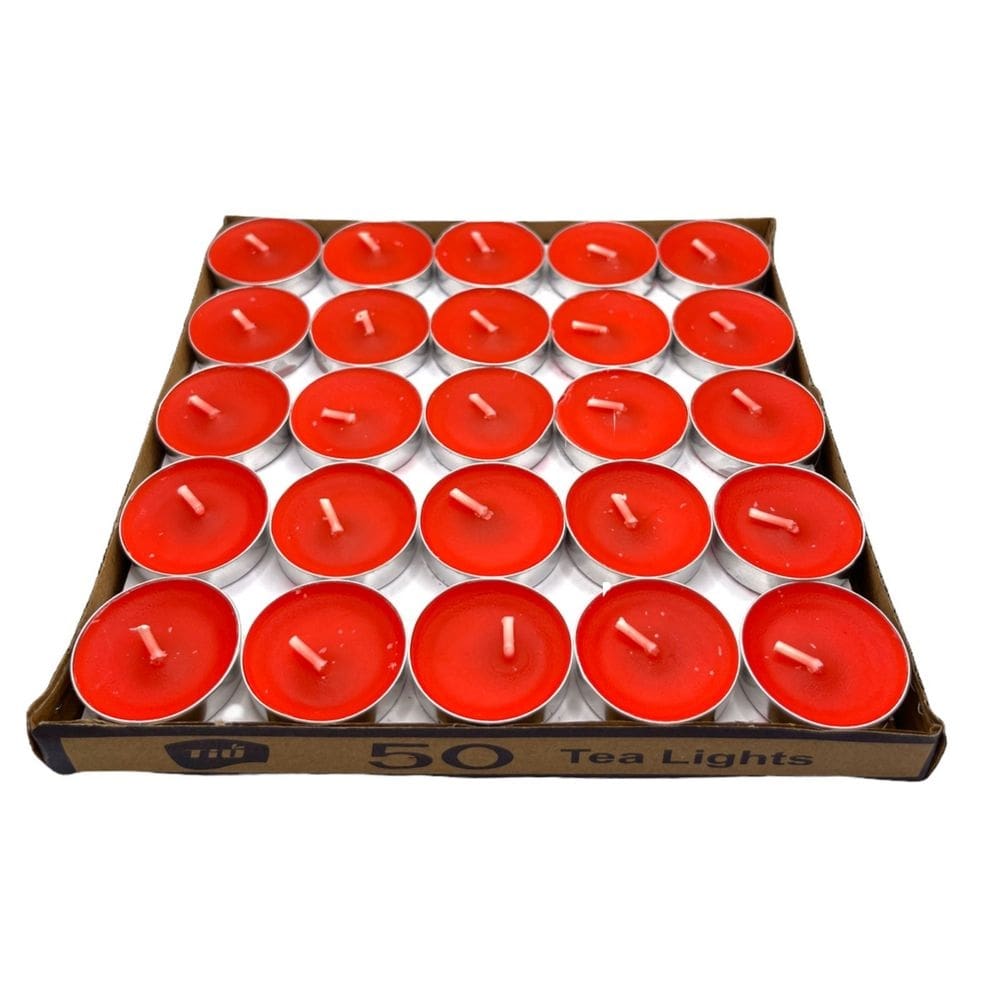 Conjunto de 50 velas flutuantes Tealight vermelhas