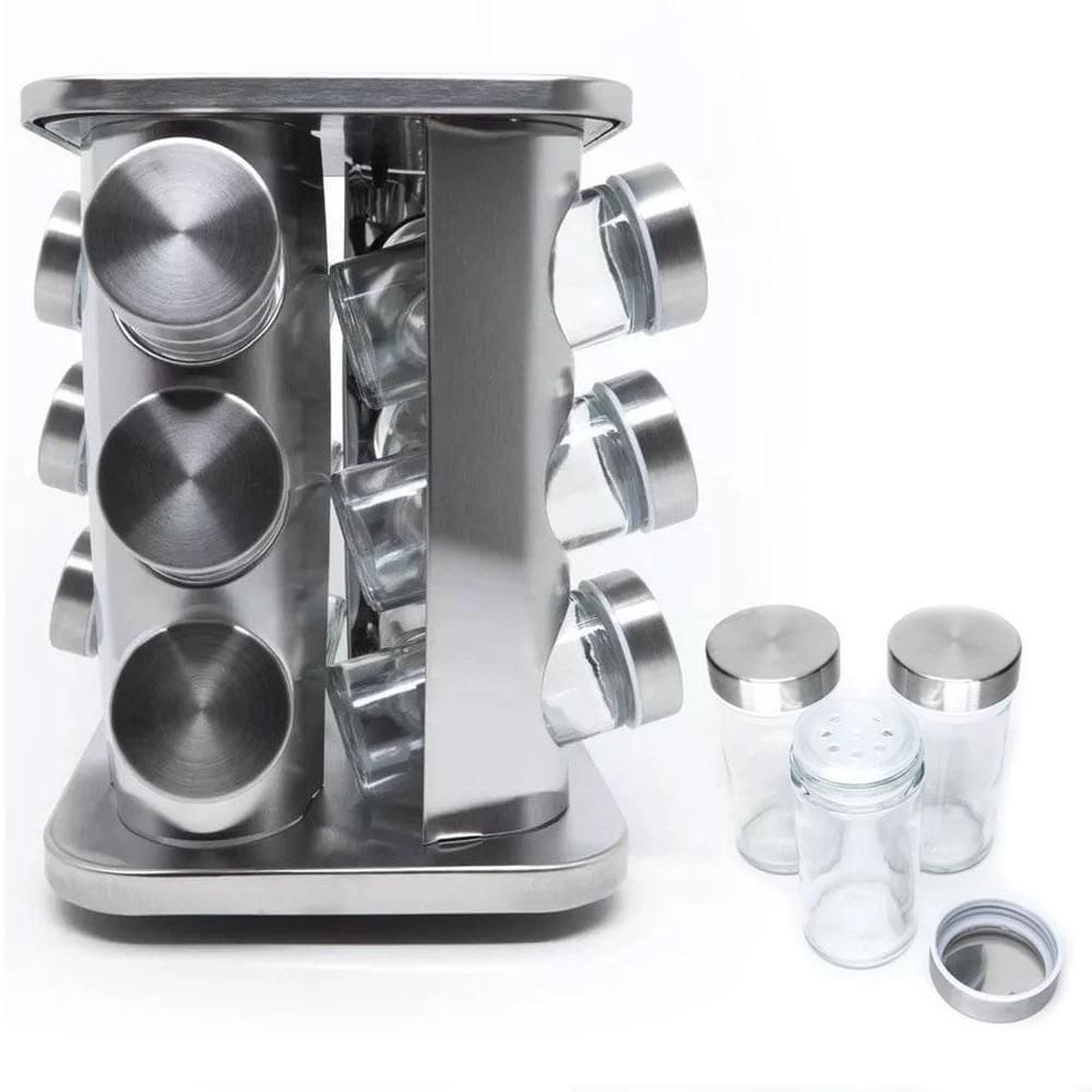Porta condimento com 13 condimentos tempero wincy - inox