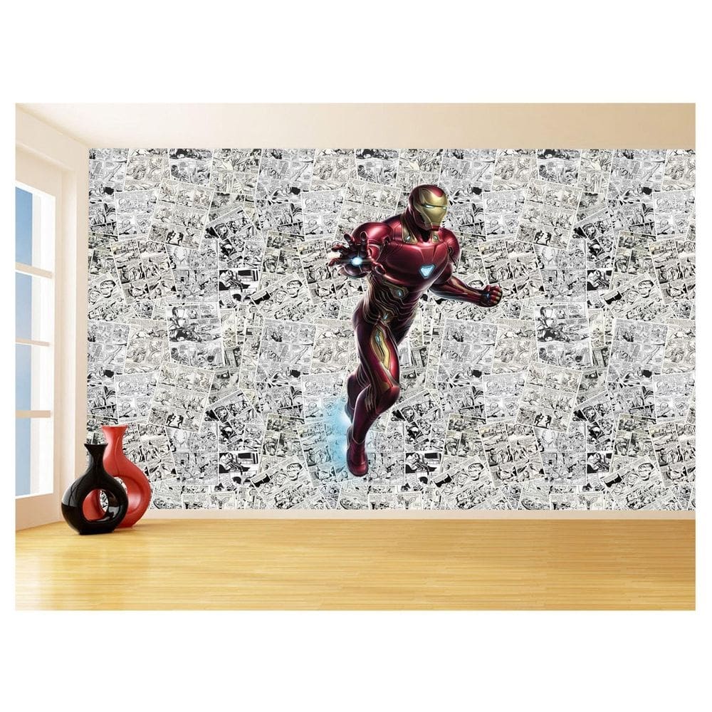 Papel De Parede 3D Heróis Página Quadrinhos Hq 3,5M Nhma160