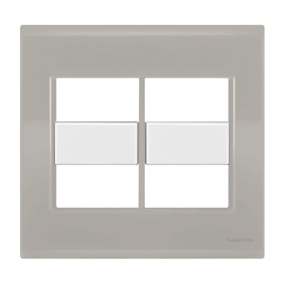 Placa 4 módulos 4x4 - tramontina liz  / branco