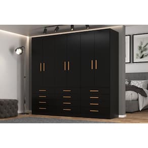 Guarda Roupas New Mônaco 6 Portas e 12 Gavetas