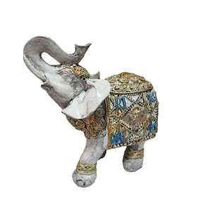 Figura decorativa Lucky Elephant Thai Feng Shui 15 x 8 cm