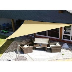 Toldo Shade Sail Awning em malha anti-UV triangular 4,5 x 4,5 x 4,5 m