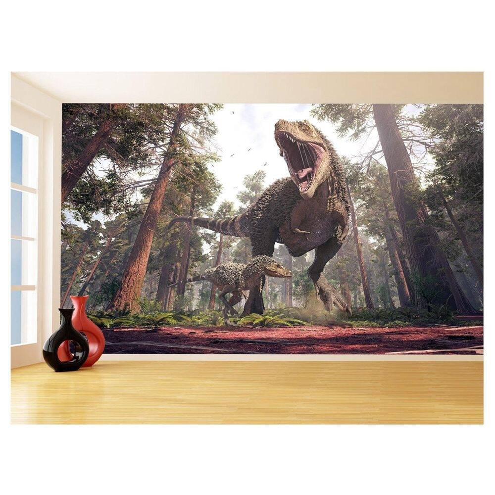 Papel De Parede 3D Animais Dinossauro Jurassic 3,5M Anm431