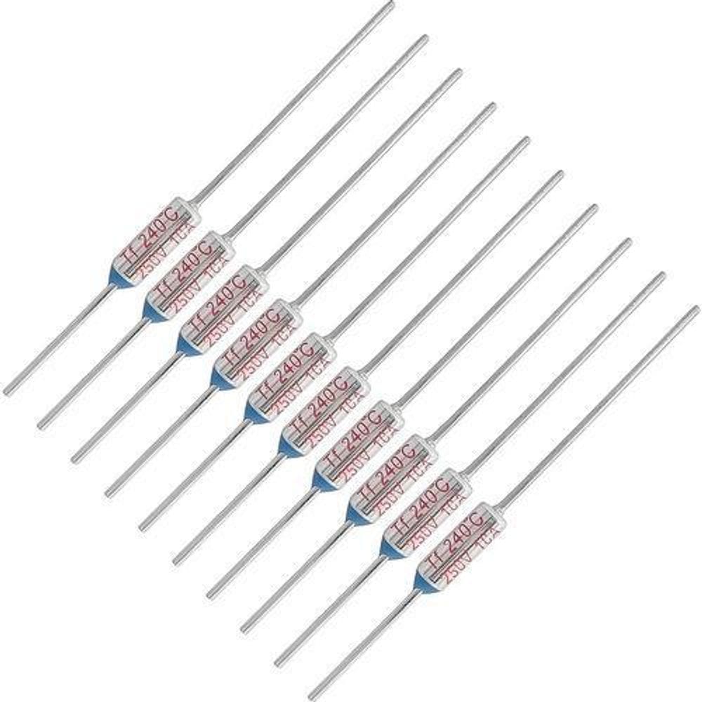10 fusível térmico 240c 10a universal 240 graus 12v até 250v